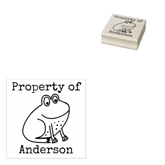 漫画パーソナライズされた動物のKids Frogプロパティ ラバースタンプ (押印)