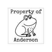 漫画パーソナライズされた動物のKids Frogプロパティ ラバースタンプ (インプリント)