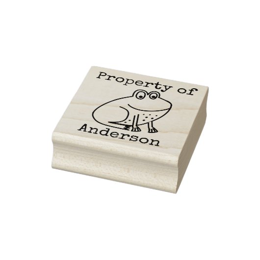 漫画パーソナライズされた動物のKids Frogプロパティ ラバースタンプ (スタンプ)