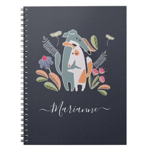 漫画パーソナライズされた犬キッズスクール ノートブック (正面)