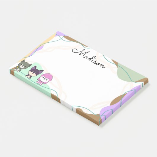 漫画パーソナライズされた犬 ポストイット (アングル)