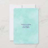 漫画パーティーガールとピンク紙吹雪ありがとう サンキューカード (裏面)