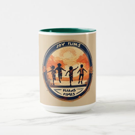 漫画ビーチシールデザイン マグカップ (中央)