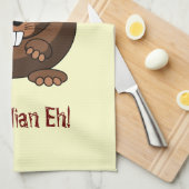 漫画ビーバーアメリカンMoJoキッチンタオル キッチンタオル (四つ折り)