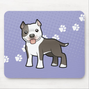 漫画ピットブル/アメリカ(犬)スタッフォードテリア マウスパッド