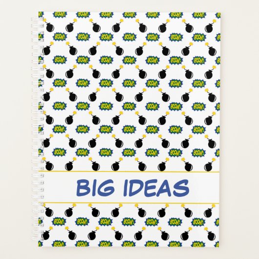 漫画フィレクラッカーズスーパーヒーロー大きなアイディアおもしろい プランナー手帳 (正面)