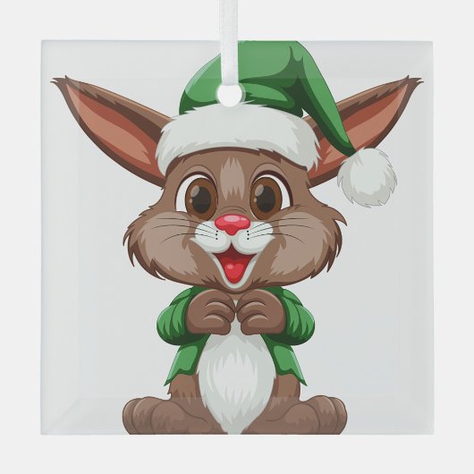 漫画フェスティバルウサギ ガラスオーナメント