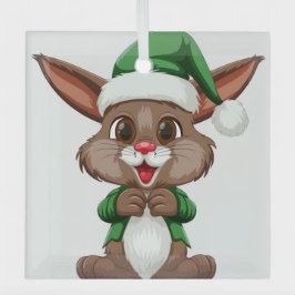 漫画フェスティバルウサギ ガラスオーナメント