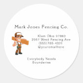 漫画フェンシングガイ会社サービス ラウンドシール (正面)