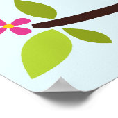 漫画フクロウの子どもの壁画 ポスター (角)