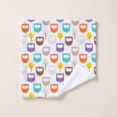 漫画フクロウ バスタオルセット (ウォッシュタオル)