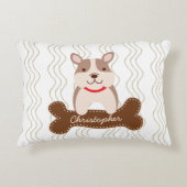 漫画フランスのブルドッグかわいい子犬愛犬家 アクセントクッション (正面)