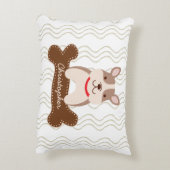 漫画フランスのブルドッグかわいい子犬愛犬家 アクセントクッション (裏面(縦))