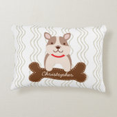 漫画フランスのブルドッグかわいい子犬愛犬家 アクセントクッション (裏面)