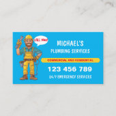 漫画フレンドリーの配管工の水修理 名刺 (正面)