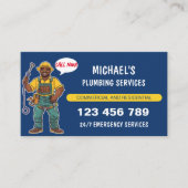 漫画フレンドリーの配管工の水修理 名刺 (正面)