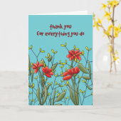 漫画フローラサンキューカード カード (黄色い花)