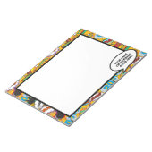 漫画ブックおもしろい音声バブル名メッセージ ノートパッド (アングル)