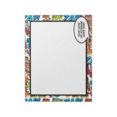 漫画ブックおもしろい音声バブル名メッセージ ノートパッド (回転)