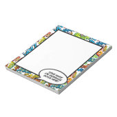 漫画ブックおもしろい音声バブル名メッセージ ノートパッド (回転)