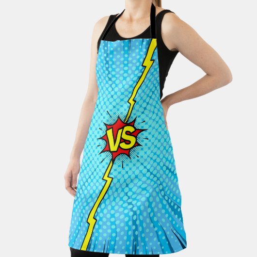 漫画ブックと背景、クラシックポップ・アートのアートスタイル エプロン (インサイチュ)