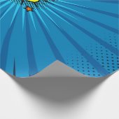 漫画ブックと背景、クラシックポップ・アートのアートスタイル ラッピングペーパー (角)