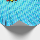 漫画ブックと背景、クラシックポップ・アートのアートスタイル ラッピングペーパー (角)