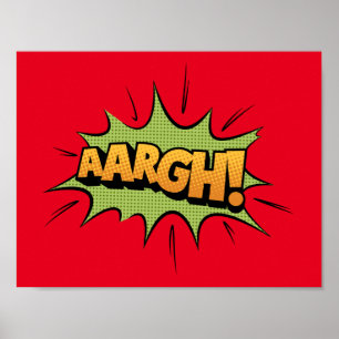 漫画ブックの効果音 – aargh!アーポップ・アートのト ポスター
