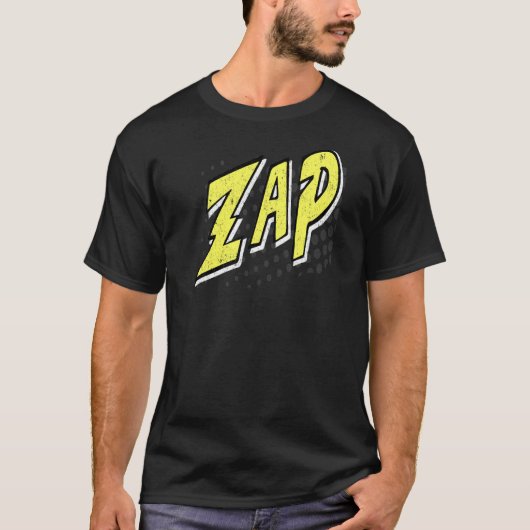漫画ブックの効果音WHAPアクションバブル Tシャツ (正面)