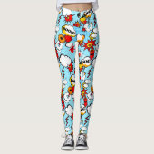 漫画ブックの叫び声、爆竹、蹄 レギンス (正面)