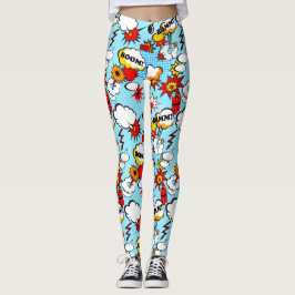 漫画ブックの叫び声、爆竹、蹄 レギンス