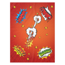 漫画ブックの説明（赤） テーブルクロス