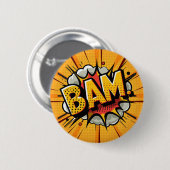 漫画ブックのexclamationsBAM文字 缶バッジ (正面&裏面)