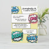 漫画ブックアクションの吹き出し 招待状 (スタンド正面)