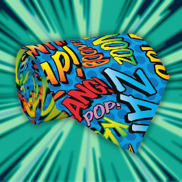 漫画ブックアポップ・アートのートサウンズスーパーヒーロー ネクタイ