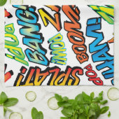 漫画ブックアポップ・アートのートサウンド キッチンタオル (折り畳み)