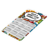 漫画ブックアポップ・アートのートスピーチバブル2018カレンダー マグネット (左側)