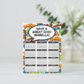 漫画ブックアポップ・アートのートスピーチバブル2020カレンダー ポストカード (スタンド正面)