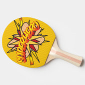 漫画ブックアポップ・アートのートスーパーヒーローモダントレンディー 卓球ラケット (横)