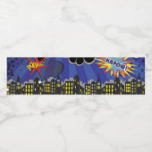 漫画ブックアポップ・アートのートバースデーパーティーカラフル ペットボトルラベル (シングルラベル)