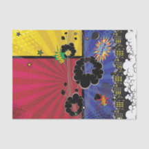 漫画ブックアポップ・アートのートバースデーパーティーカラフル