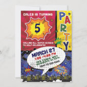 漫画ブックアポップ・アートのートバースデーパーティー 招待状 (正面)