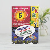 漫画ブックアポップ・アートのートバースデーパーティー 招待状 (スタンド正面)