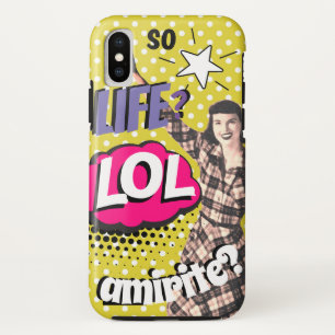 漫画ブックアポップ・アートのートレトロレデおもしろいィ  iPhone XSケース