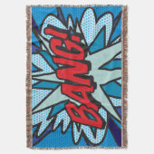 漫画ブックアポップ・アートのートBANG スローブランケット (正面縦)