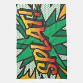 漫画ブックアポップ・アートのートSPLAT キッチンタオル (縦)