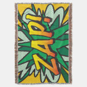 漫画ブックアポップ・アートのートZAP スローブランケット (正面縦)