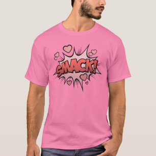 漫画ブックアートキススマック Tシャツ