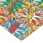 漫画ブックアーポップ・アートのトスーパーヒーロー テーブルクロス (アングル)