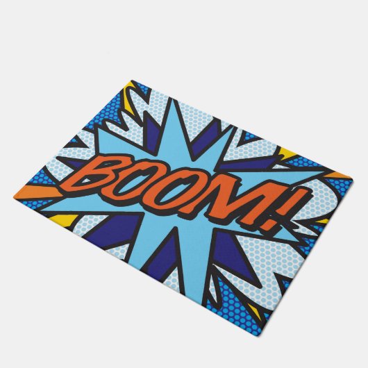 漫画ブックアーポップ・アートのトブームスーパーヒーロー ドアマット (アングル)